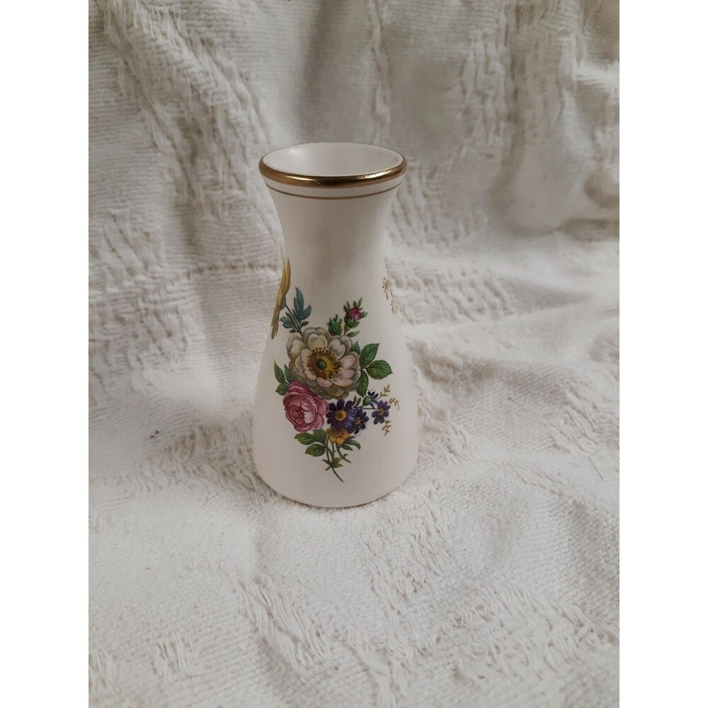 Vintage FLORA KERAMIEK GOUDA Mini Bud Vase Floral Pattern HOLLAND Pottery Vase - Picture 2 of 7